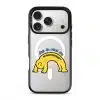 Stay Weird phone case, Kurning bent into a yellow arch under the words Just do what you want