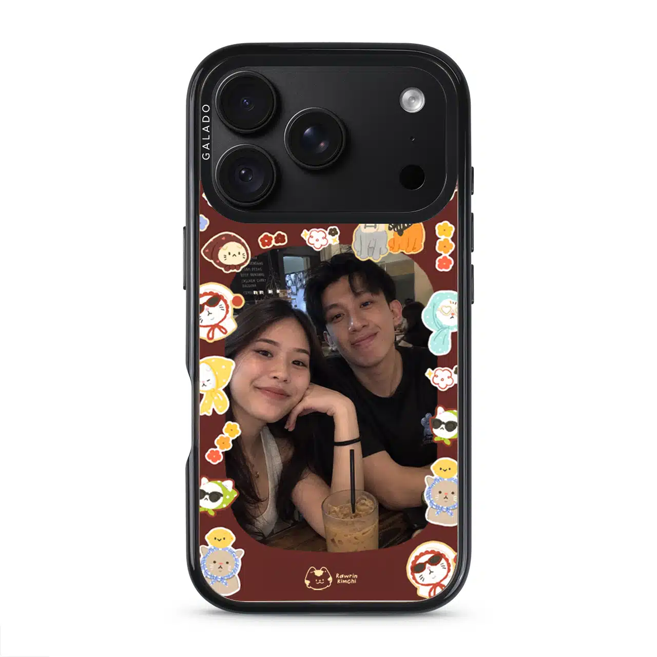 Babushka Cats Frame phone case by Rawrin Kimchi, a customer photo framed by little cats