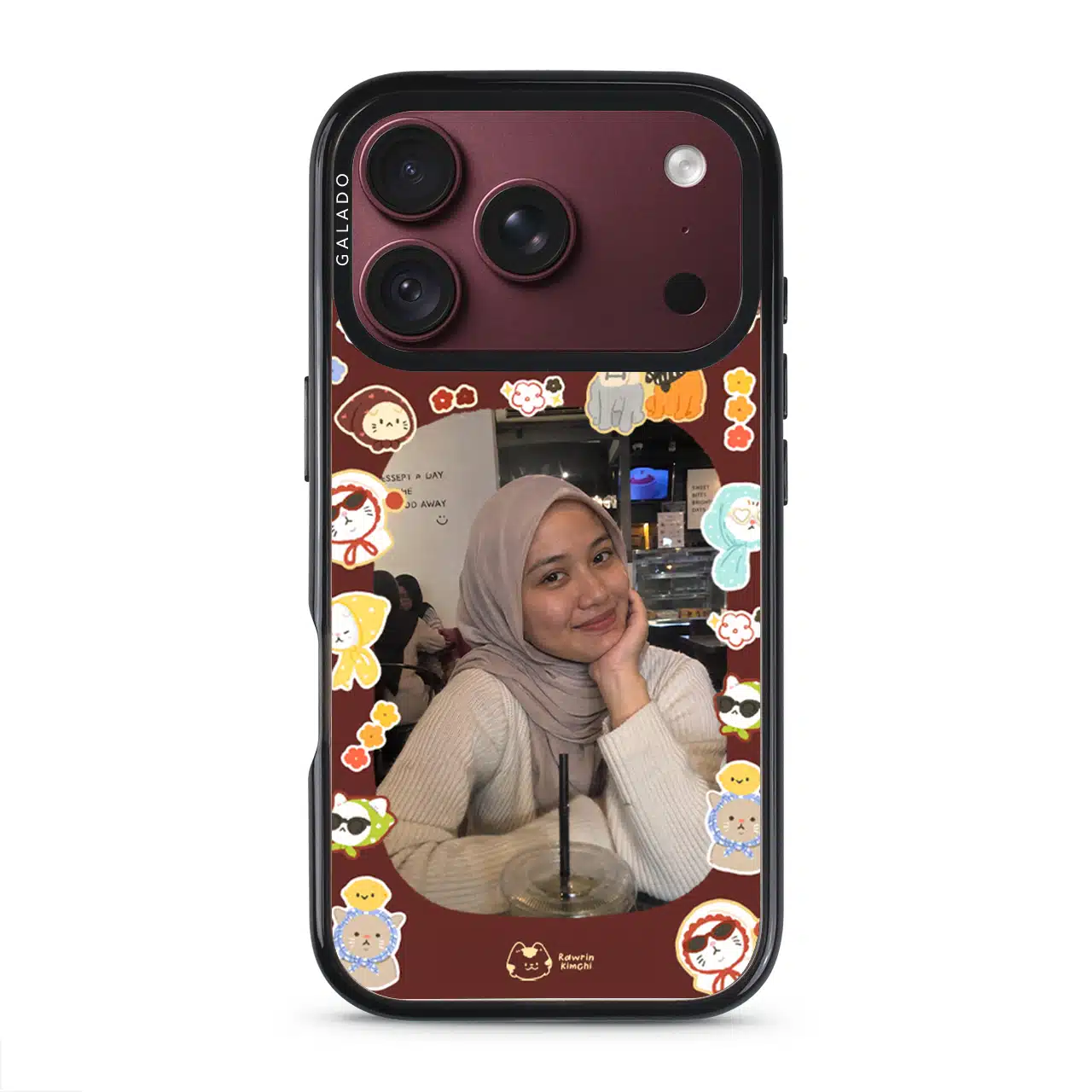 Babushka Cats Frame phone case by Rawrin Kimchi, a customer photo framed by little cats