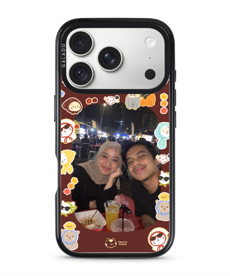 Babushka Cats Frame phone case by Rawrin Kimchi, a customer photo framed by little cats