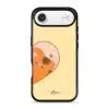 Kimchi Couple Case by Rawrin Kimchi, Kimchi inside half a heart on a yellow case