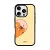 Kimchi Couple Case by Rawrin Kimchi, Kimchi inside half a heart on a yellow case