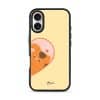Kimchi Couple Case by Rawrin Kimchi, Kimchi inside half a heart on a yellow case