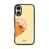 Kimchi Couple Case by Rawrin Kimchi, Kimchi inside half a heart on a yellow case