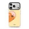 Kimchi Couple Case by Rawrin Kimchi, Kimchi inside half a heart on a yellow case