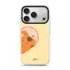 Kimchi Couple Case by Rawrin Kimchi, Kimchi inside half a heart on a yellow case