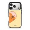 Kimchi Couple Case by Rawrin Kimchi, Kimchi inside half a heart on a yellow case