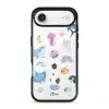 Marine Life phone case by Rawrin Kimchi, sea creatures scattered on a clear case