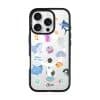 Marine Life phone case by Rawrin Kimchi, sea creatures scattered on a clear case