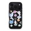 Marine Life phone case by Rawrin Kimchi, sea creatures scattered on a clear case