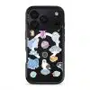 Marine Life phone case by Rawrin Kimchi, sea creatures scattered on a clear case