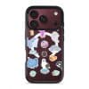 Marine Life phone case by Rawrin Kimchi, sea creatures scattered on a clear case