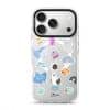 Marine Life phone case by Rawrin Kimchi, sea creatures scattered on a clear case