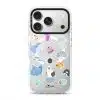 Marine Life phone case by Rawrin Kimchi, sea creatures scattered on a clear case