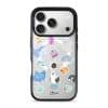 Marine Life phone case by Rawrin Kimchi, sea creatures scattered on a clear case