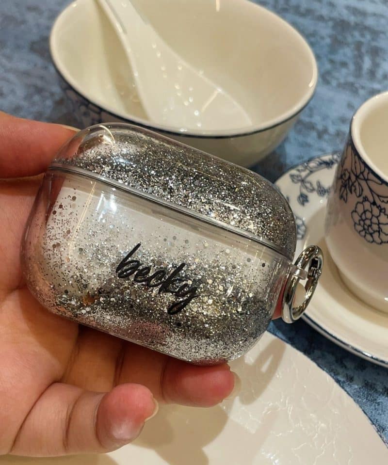 Sparkle Silver AirPods Case photo review