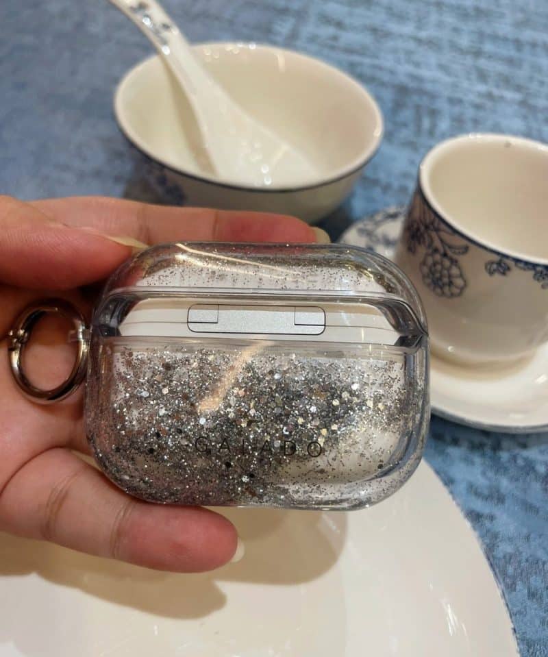 Sparkle Silver AirPods Case photo review