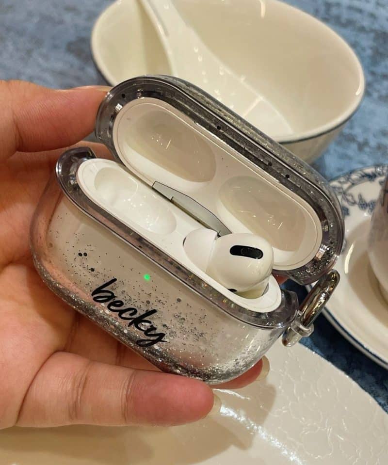 Sparkle Silver AirPods Case photo review