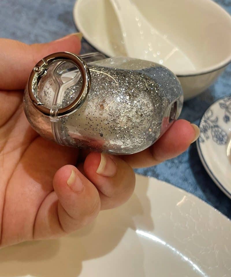 Sparkle Silver AirPods Case photo review