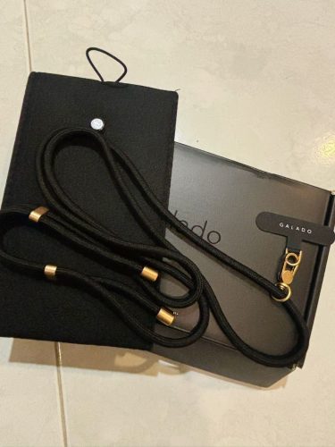 Crossbody Phone Strap - Gold Black (6mm) photo review