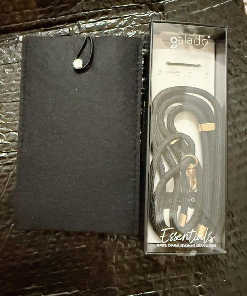 Crossbody Phone Strap - Gold Black (6mm) photo review