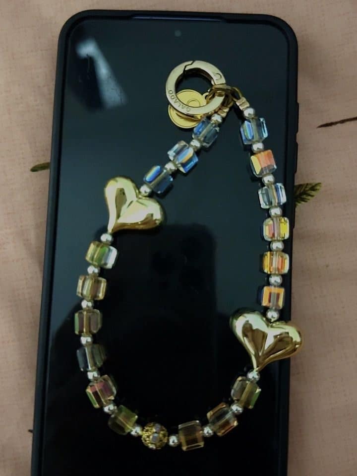 Golden Hearts Phone Charm photo review