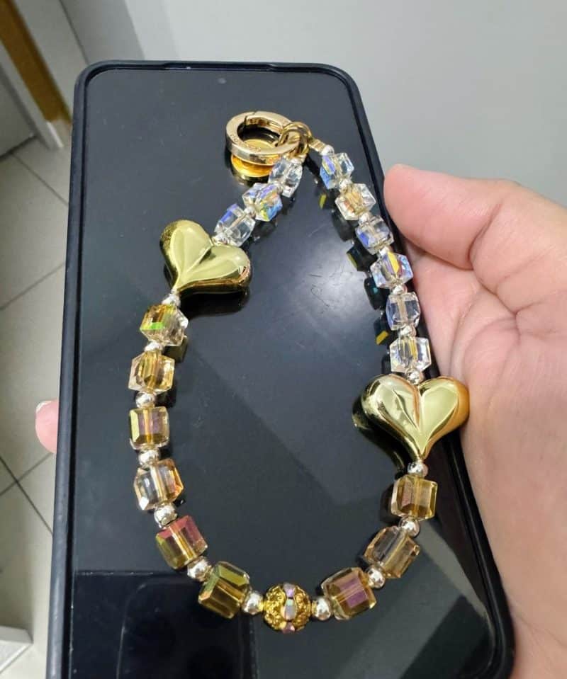 Golden Hearts Phone Charm photo review