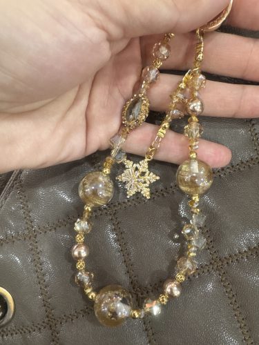 Click to view full screen Enchanting Snow Phone Charm photo review